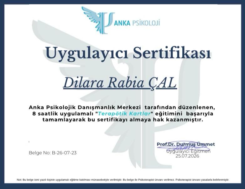 Terapötik Kartlar sertifikası